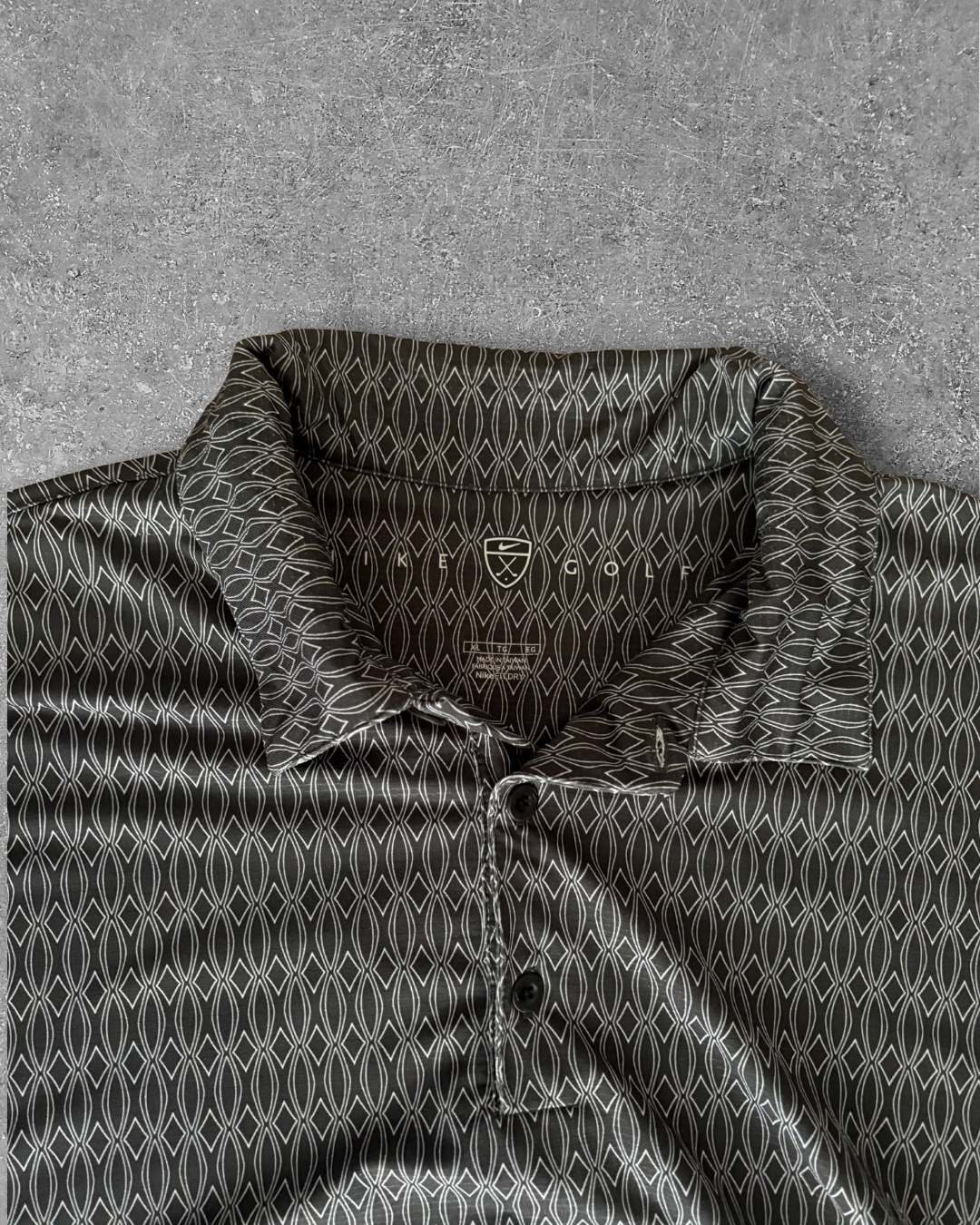 Vintage Nike Golf Polo - Grey Pattern (XL)