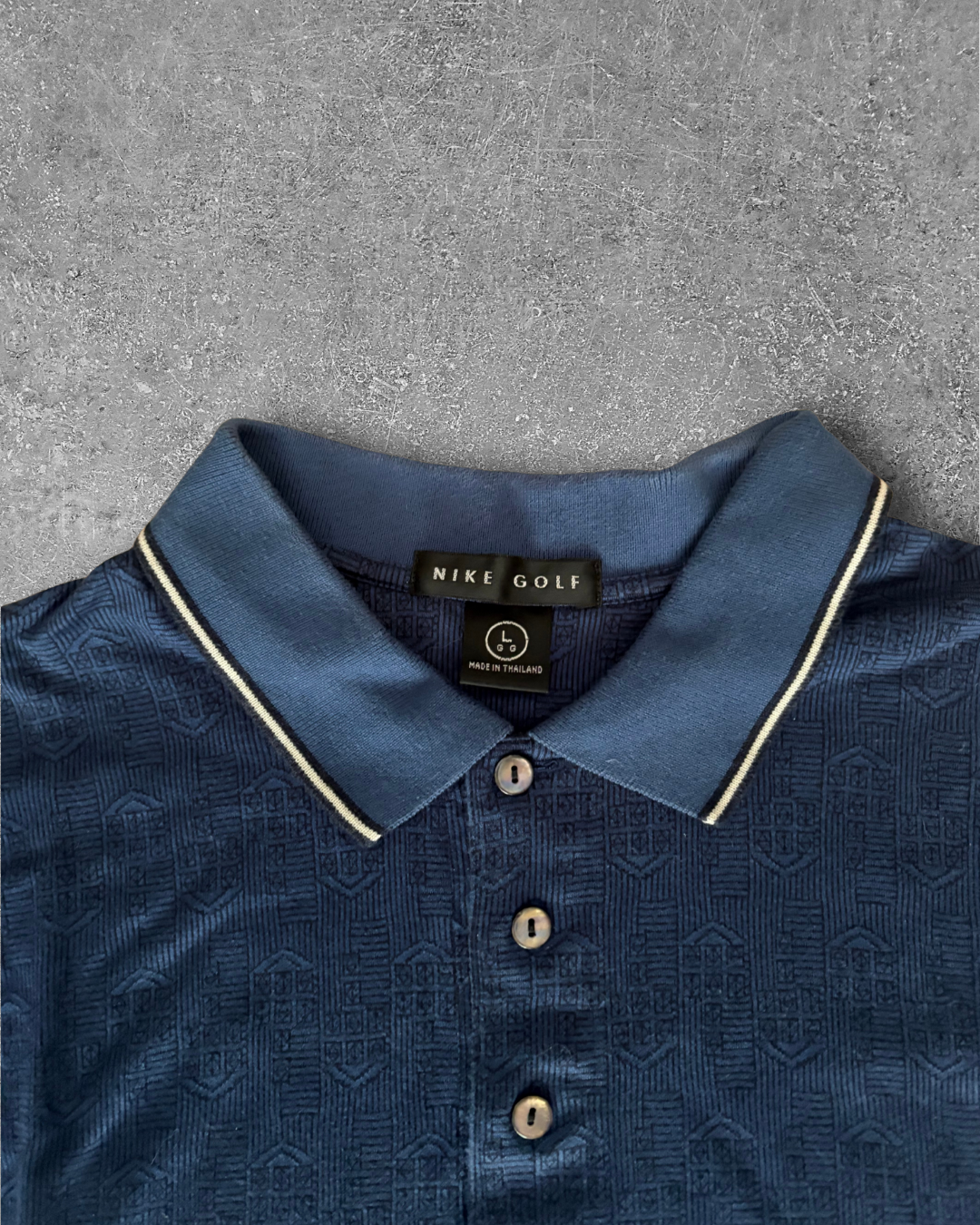 Vintage Nike Golf Polo - Blue Pattern (L)