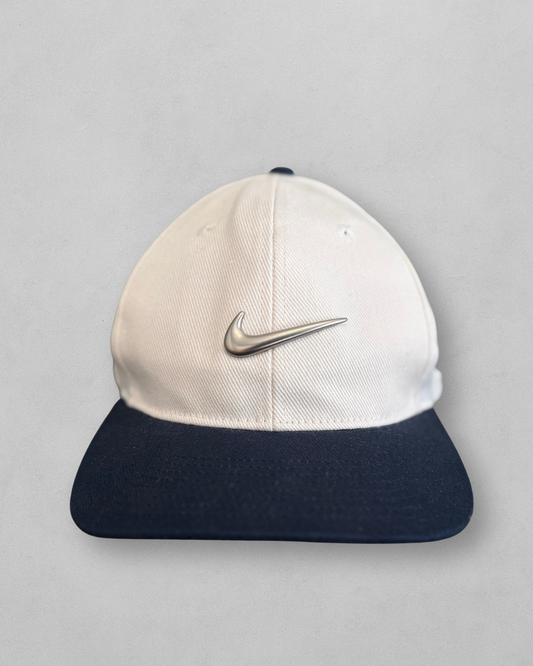 Vintage Nike Tiger Woods Yin Yang Hat Metal Swoosh - Blue White Silver
