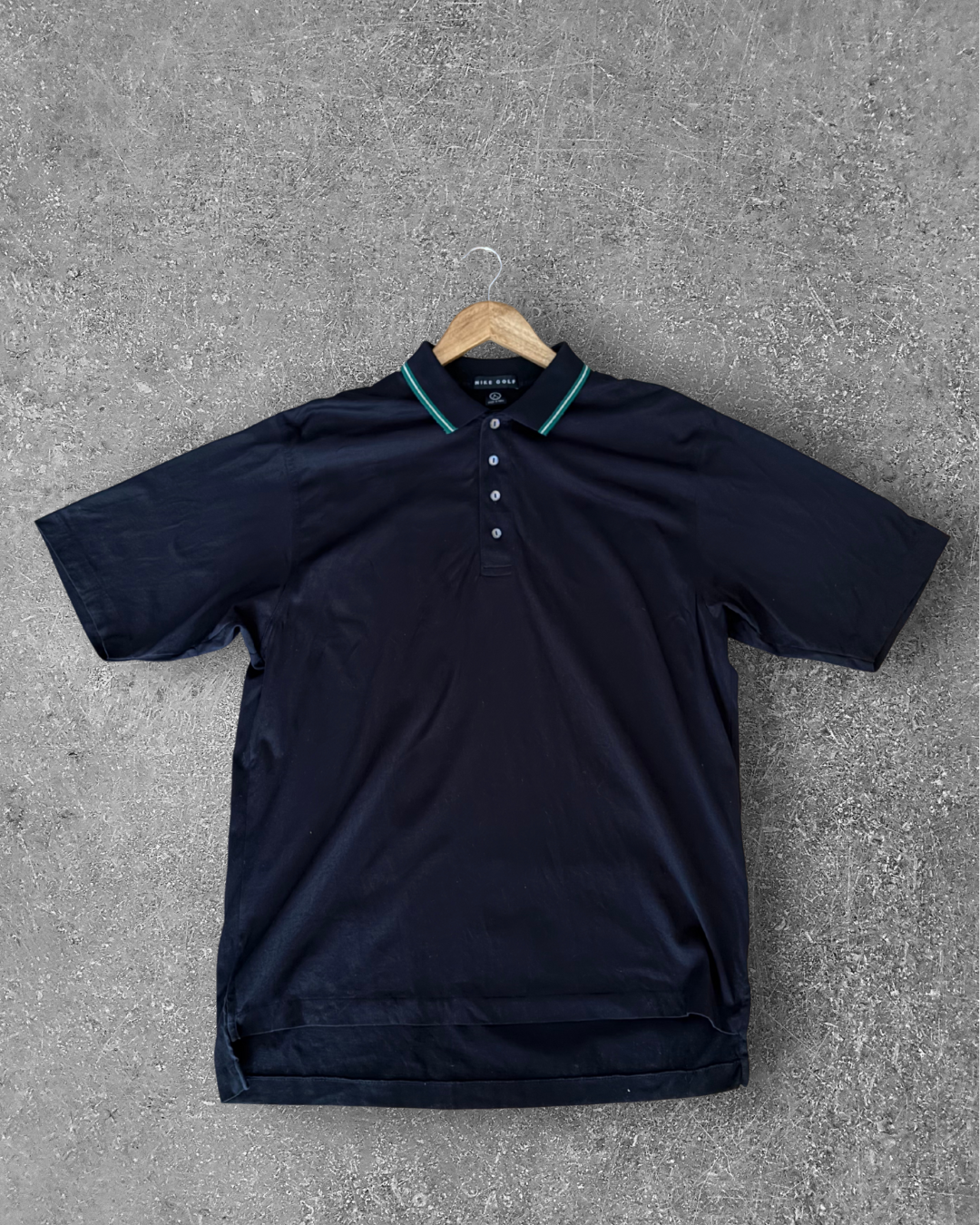 Vintage Nike Golf Y2K Polo - Black with Green (L)