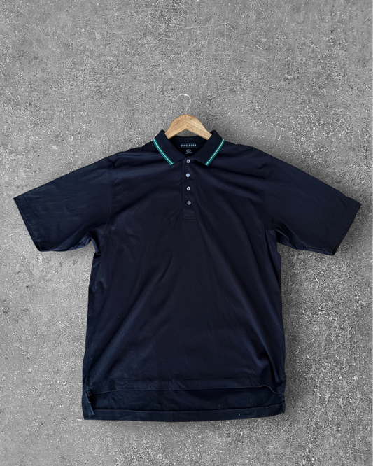 Vintage Nike Golf Y2K Polo - Black with Green (L)