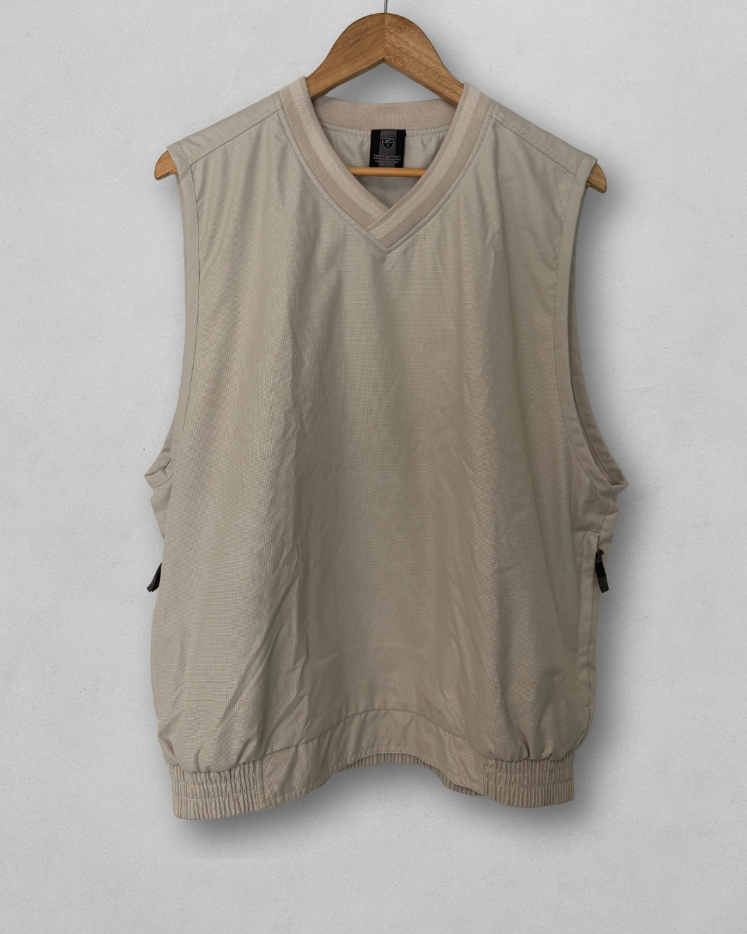 Vintage Nike Golf Pullover Vest - Cream - Men's Medium