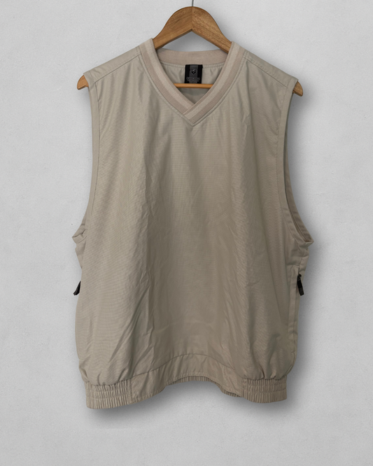 Vintage Nike Golf Pullover Vest - Cream - Men's Medium